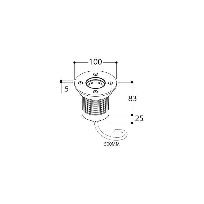 Tal Lighting MINI UBO ROUND LUXEON M WC CLEAR GLASS Einbaustrahler