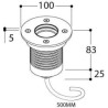 Tal Lighting MINI UBO ROUND LUXEON M WC CLEAR GLASS Einbaustrahler