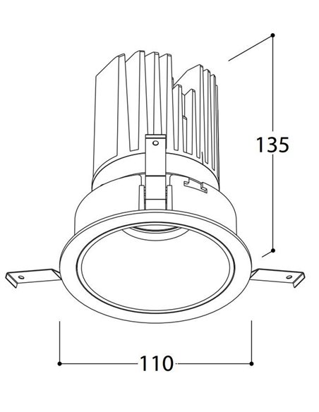 TAL MIX 26W ROUND recessed spot