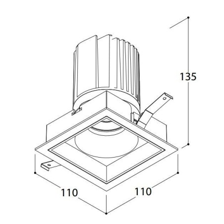 TAL MIX 26W SQUARE recessed spot