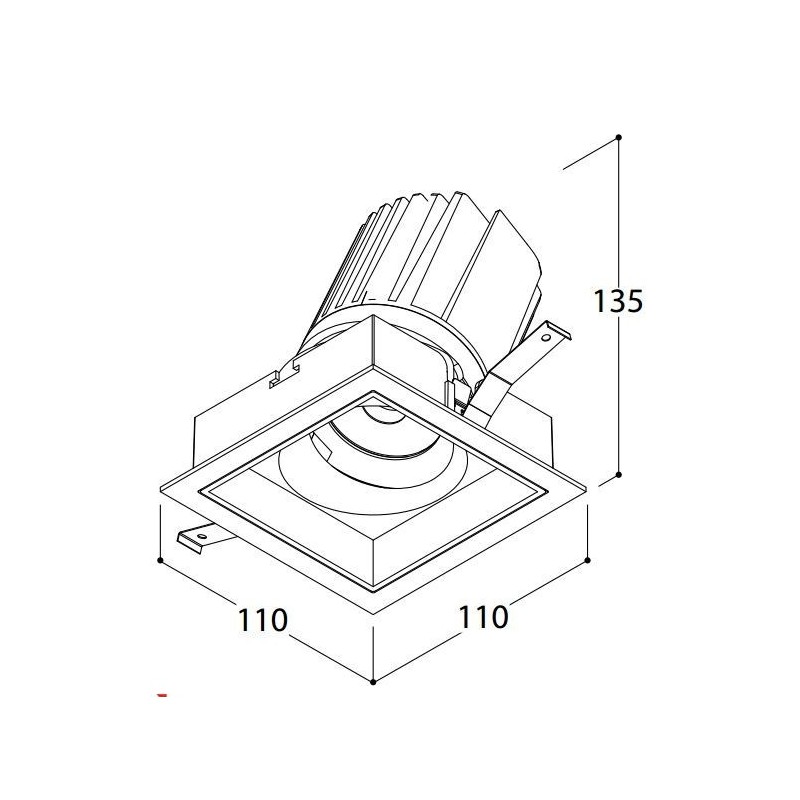 Tal Lighting MIX 26W SQUARE FLEX Einbaustrahler