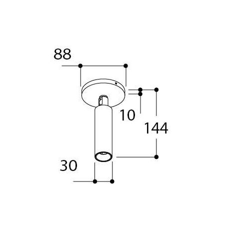 TAL NOBEL ELBOW ON BASE RECESSED LARGE WC ceiling lamp