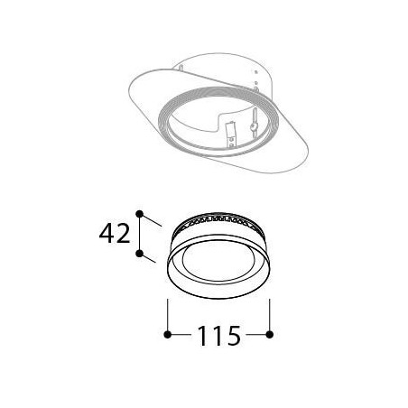 TAL ORBITAL BASIC TRIMLESS FLOW CONTROL LOOK recessed spot