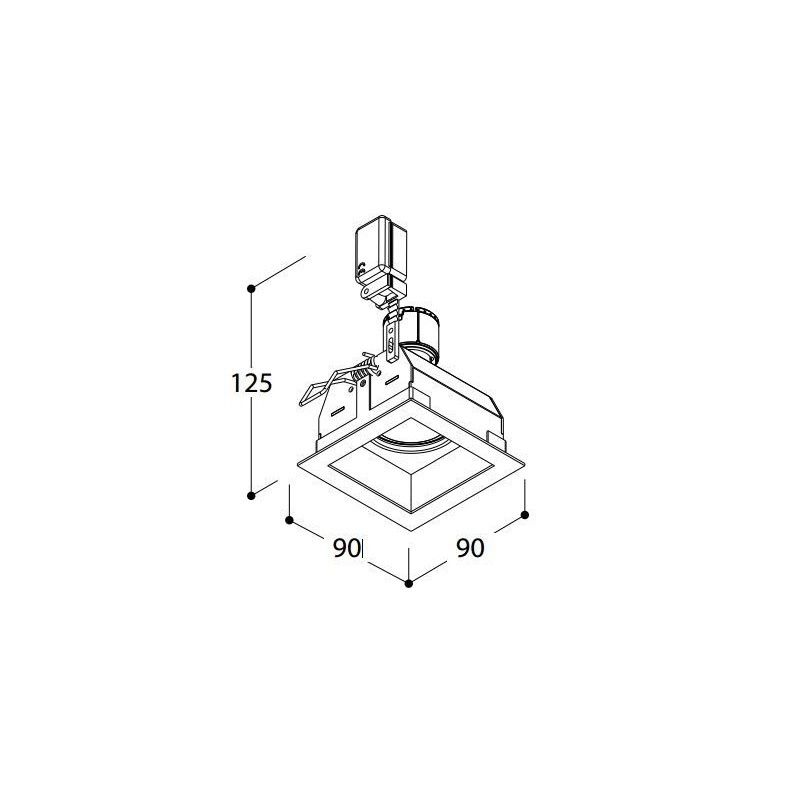 Tal Lighting QUAD 1 ORIENTABLE GU10 TORSION Einbaustrahler