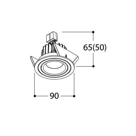 TAL SOLID ROUND MOBY HALOLED ceiling lamp