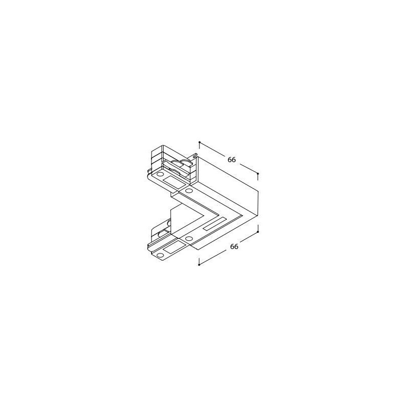TAL LIGHTING SURFACE TRACK 3F - L COUPLER - EARTH OUTSIDE