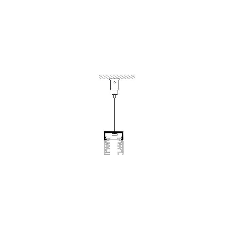 TAL LIGHTING SURFACE TRACK 3F - PENDANT CLIP + SUSP STEEL WIRE 1.5m