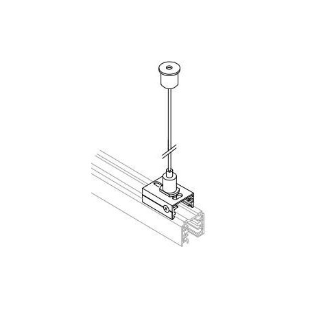 TAL SURFACE TRACK 3F - PENDANT CLIP + SUSP STEEL WIRE 3m 