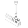 TAL LIGHTING SURFACE TRACK 3F - PENDANT CLIP + SUSP STEEL WIRE 3m