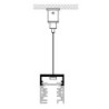 TAL LIGHTING SURFACE TRACK 3F - PENDANT CLIP + SUSP STEEL WIRE 6.2m