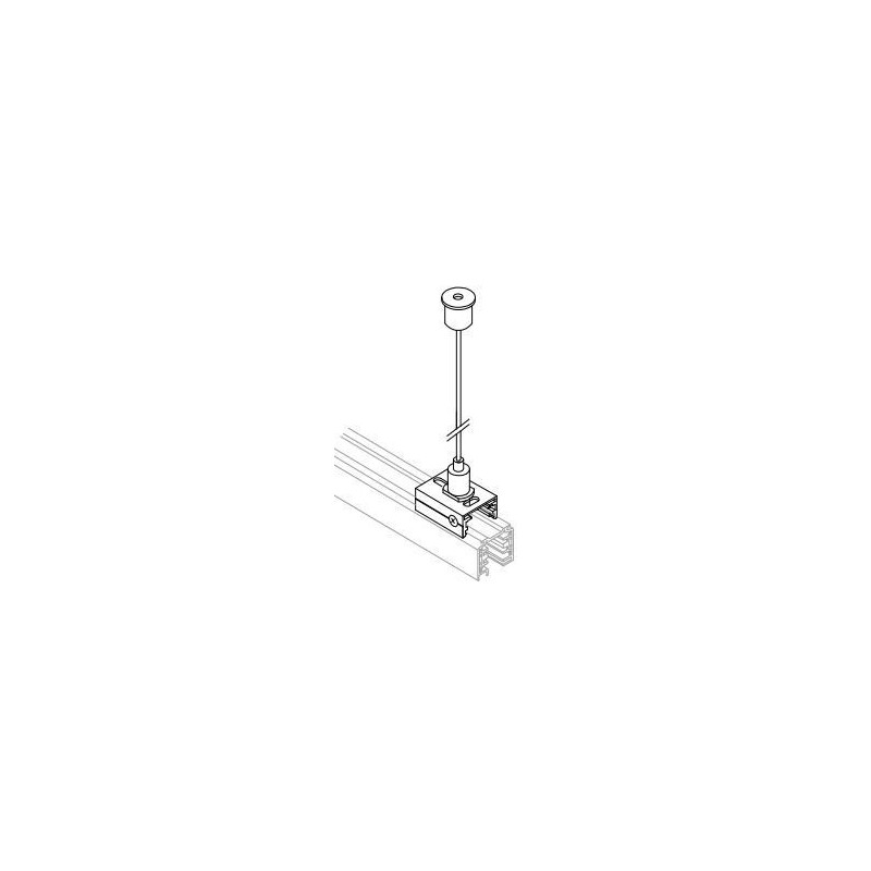 TAL LIGHTING SURFACE TRACK 3F - PENDANT CLIP + SUSP STEEL WIRE 6.2m