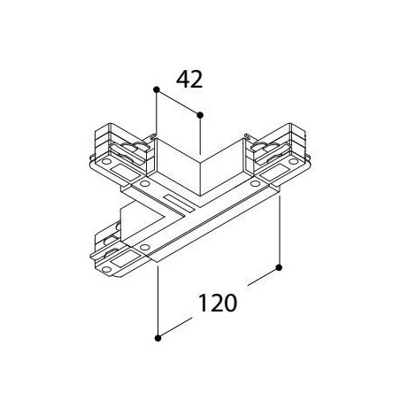 TAL SURFACE TRACK 3F - T COUPLER EARTH INSIDE + LEFT 