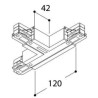 TAL LIGHTING SURFACE TRACK 3F - T COUPLER EARTH INSIDE + RIGHT