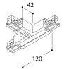 TAL LIGHTING SURFACE TRACK 3F - T COUPLER EARTH OUTSIDE + RIGHT