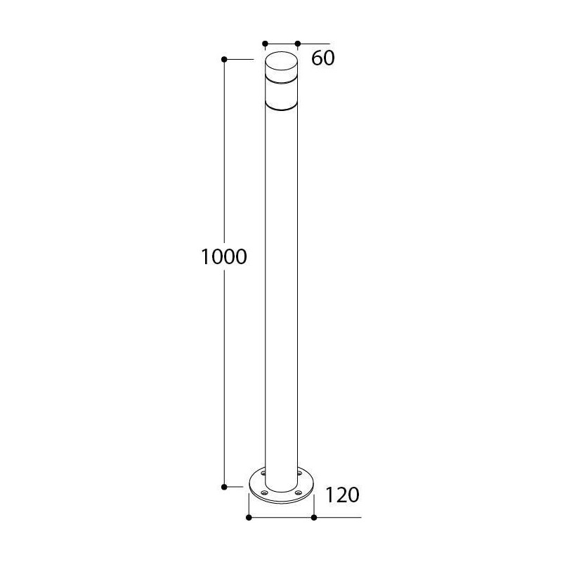Tal TOOTEM 1000 BEACON LUXEON M CI Pollerleuchte