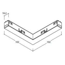 TAL LIGHTING TRACK 48V - CORNER COUPLER