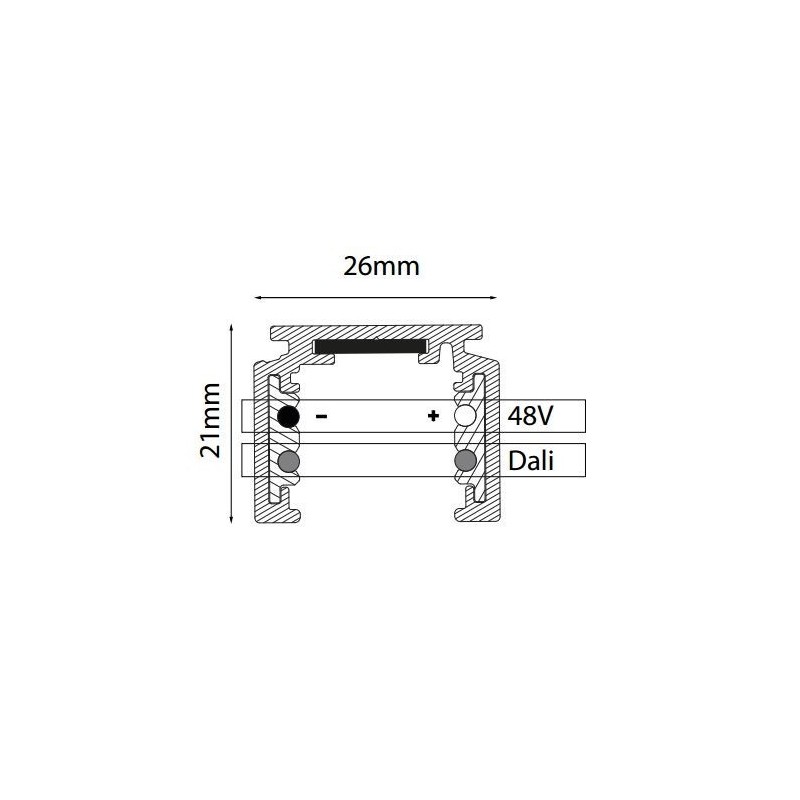 TAL LIGHTING TRACK 48V SURFACE - 1000MM