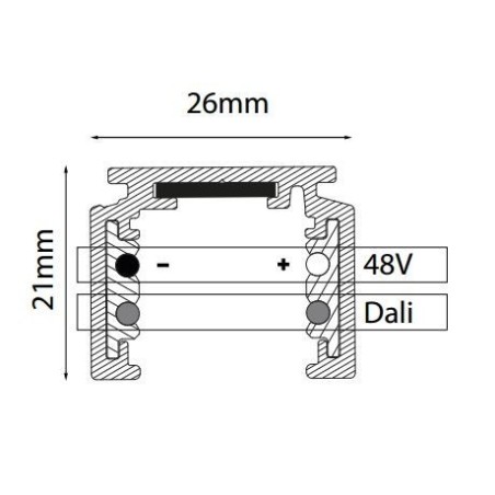 TAL TRACK 48V SURFACE - 2000MM 