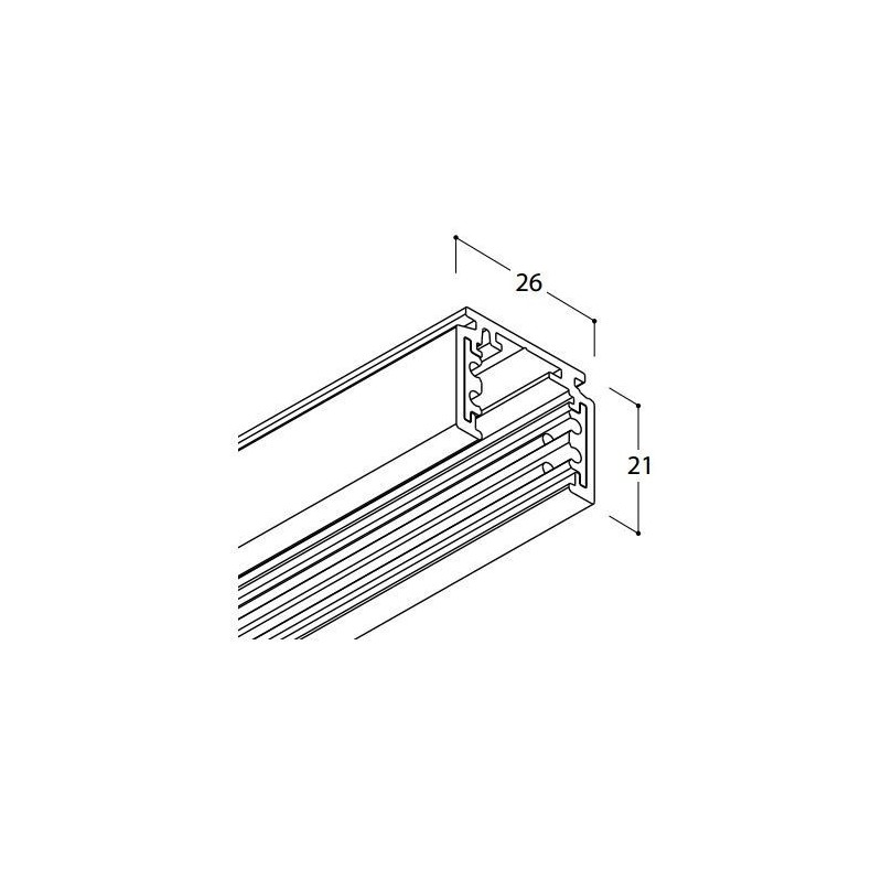 TAL LIGHTING TRACK 48V SURFACE - 3000MM