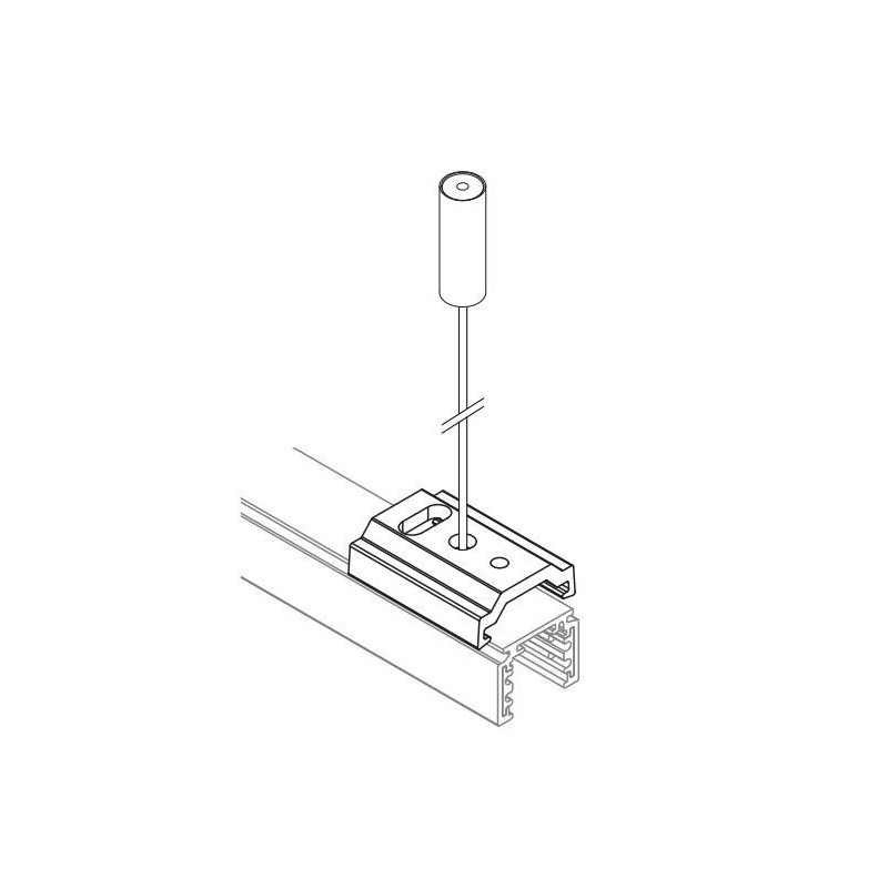 TAL LIGHTING TRACK 48V SURFACE - PENDANT CLIP + SUSP STEEL WIRE 2.25m