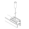 TAL LIGHTING TRACK 48V SURFACE - PENDANT CLIP + SUSP STEEL WIRE 2.25m