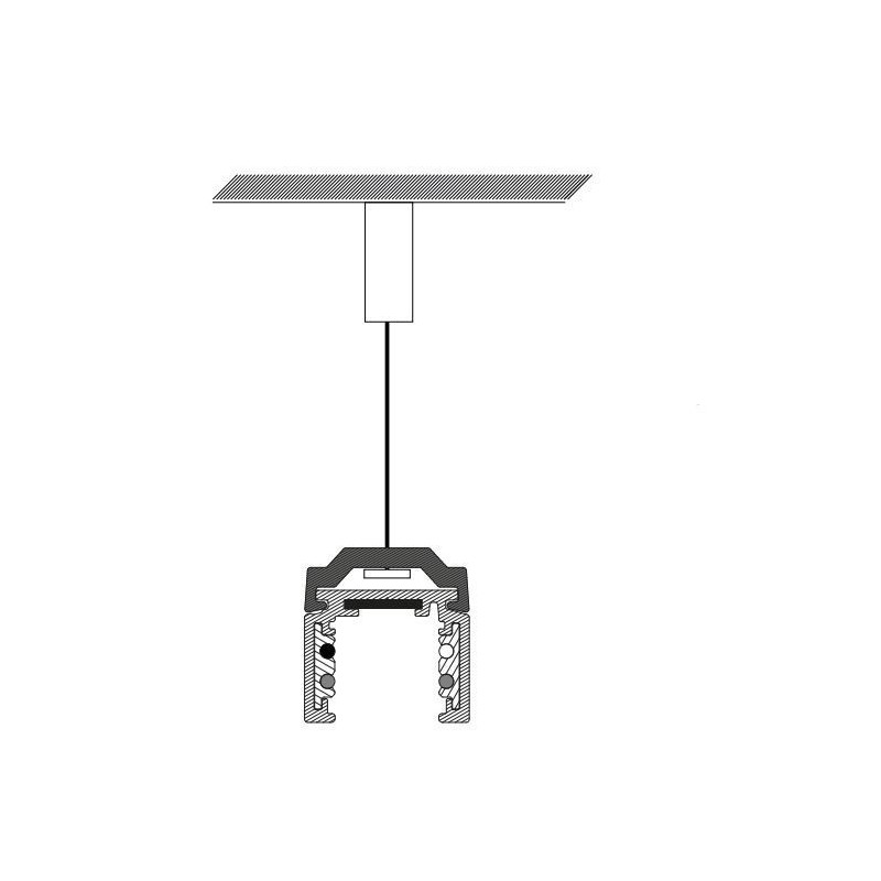 TAL LIGHTING TRACK 48V SURFACE - PENDANT CLIP + SUSP STEEL WIRE 4m