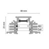 TAL LIGHTING TRACK 48V TRIMLESS - 2000MM