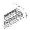 TAL LIGHTING TRACK 48V TRIMLESS - 2000MM