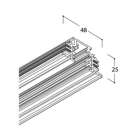 TAL TRACK 48V TRIMLESS - 3000MM 
