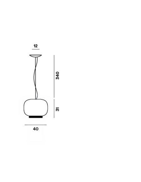 Foscarini Chouchin Reverse 1 Color Led suspension lamp