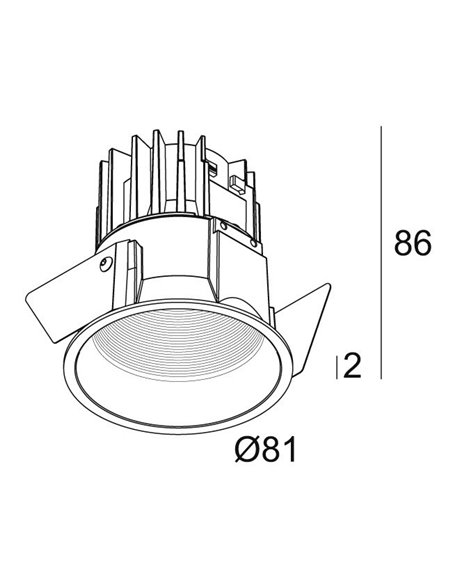 Delta Light DEEP RINGO RIBS IP Recessed spot