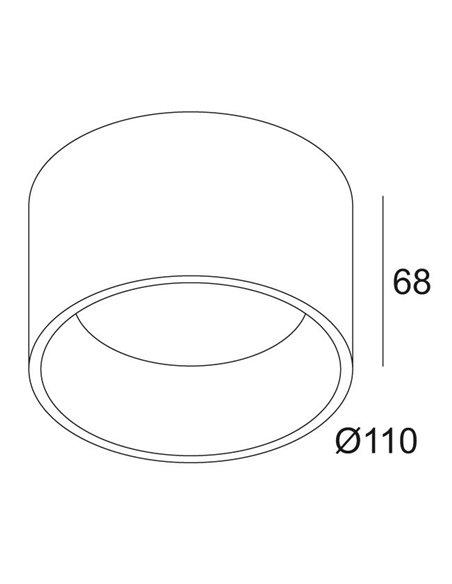 Delta Light DIRO SBL S ON IP Ceiling lamp