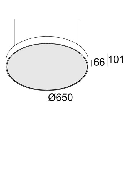 Delta Light SUPERNOVA FLAT 65 PRISMATIC DOWN-UP Ceiling lamp / Suspension lamp