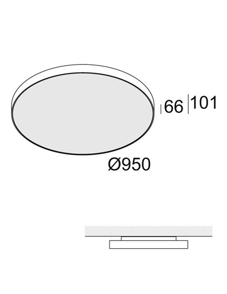 Delta Light SUPERNOVA FLAT 95 Ceiling lamp / Suspension lamp