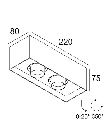 Delta Light VARO 2 S ON OK Ceiling lamp