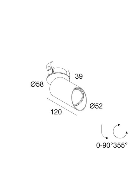 Delta Light SPY 52 CLIP WALLWASH Deckenlampe