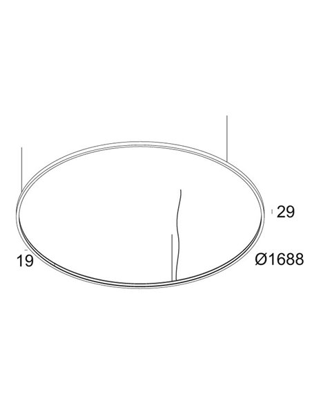 Delta Light SUPERLOOP SLIM IN 170 SBL Suspension lamp