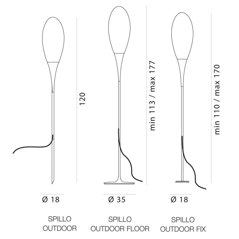 Kundalini SPILLO OUTDOOR FIX Floorlamp