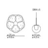 Kundalini Dew 5 Chandelier suspension lamp