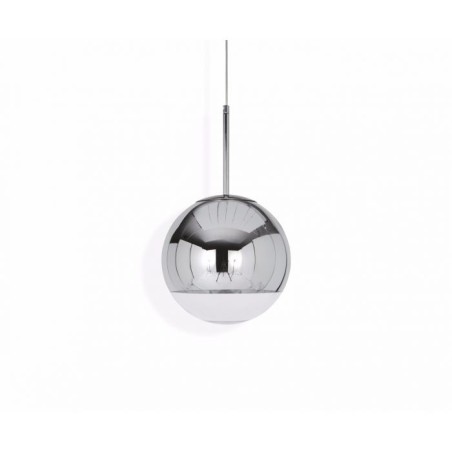 Mirror ball pendant 25cm zilver