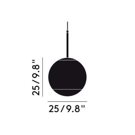 Mirror ball pendant 25cm technisch