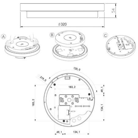 Integratech Disc Ceiling light sensor