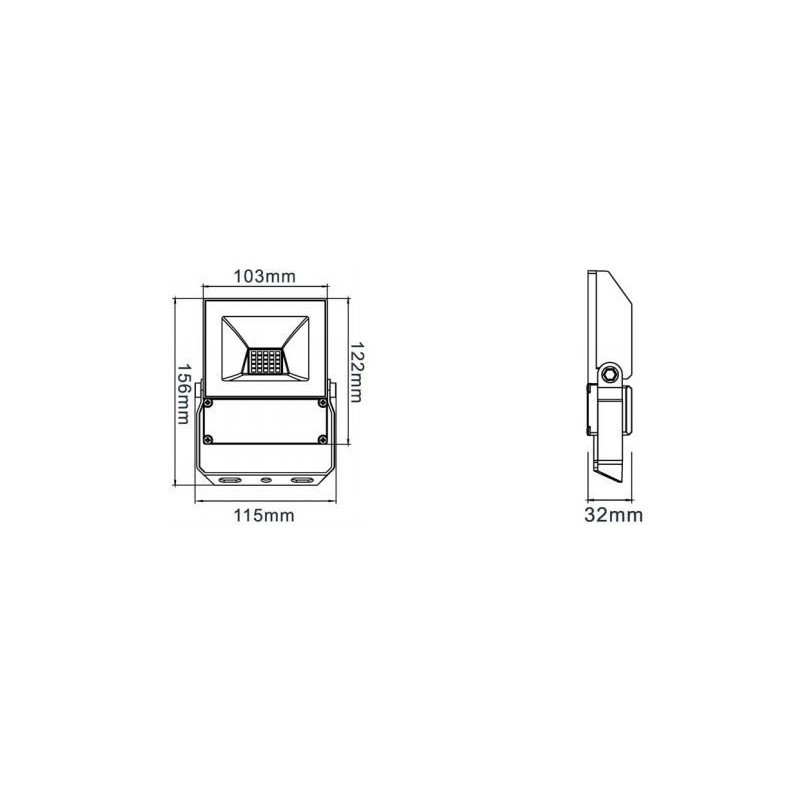 Integratech LED floodlight QT 10W Wandlampe