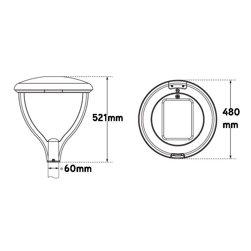 Integratech LED streetlight Urban type 2 Pollerleuchte