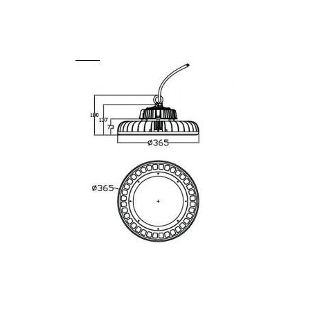 Integratech Highbay PHB 200W IP65 dimmable 1-10V