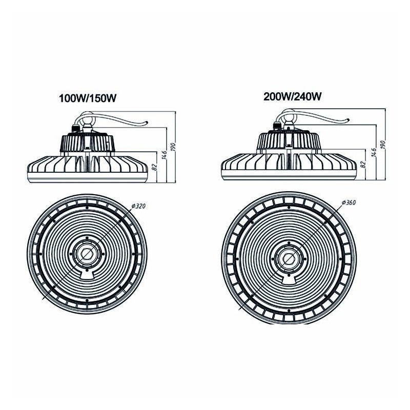 Integratech PHBP perform 100W IP65 1-10V 120gr Deckenlampe