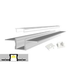Integratech Profiel SLP15 3m matte plexi incl. toebehoren