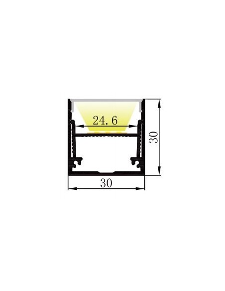 Integratech LED profile PL3030 Complete kit