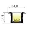 Integratech Profiel RSL15 2m klare plexi incl. toebehoren