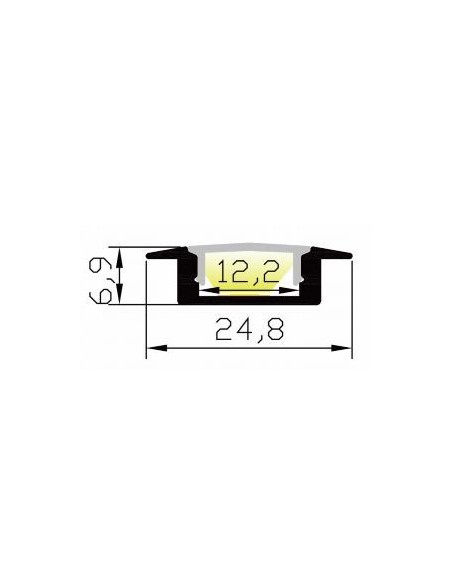 Integratech LED profile recessed RSL7 Complete kit